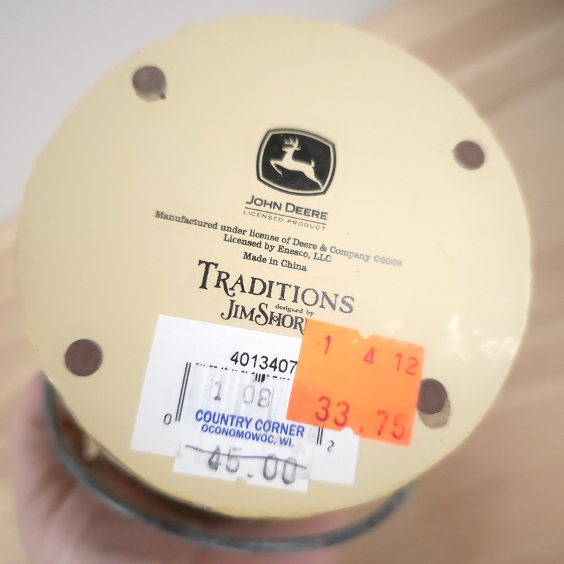 Jim Shore Traditions John Deere Bucket In Original Box gallery