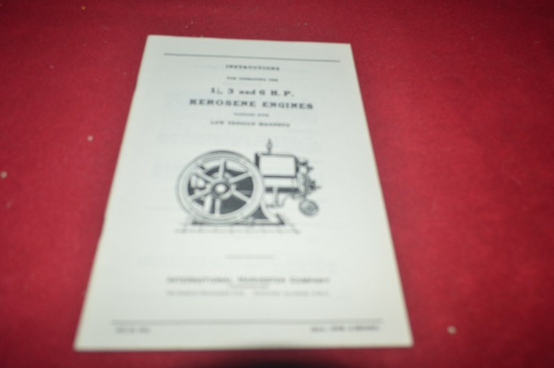 International Harvester 1 1/2 3 6 HP Kerosene Engines Operator’s Manual AMIL15