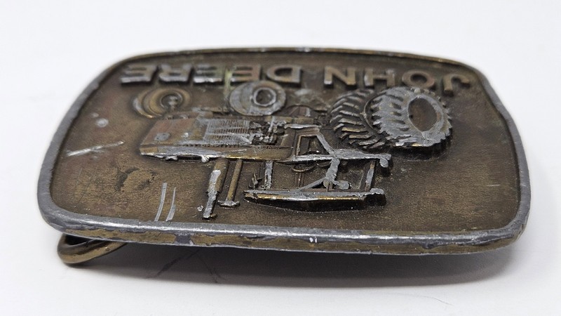 Vintage 1977 John Deere Tractor Belt Buckle and Key Chain gallery