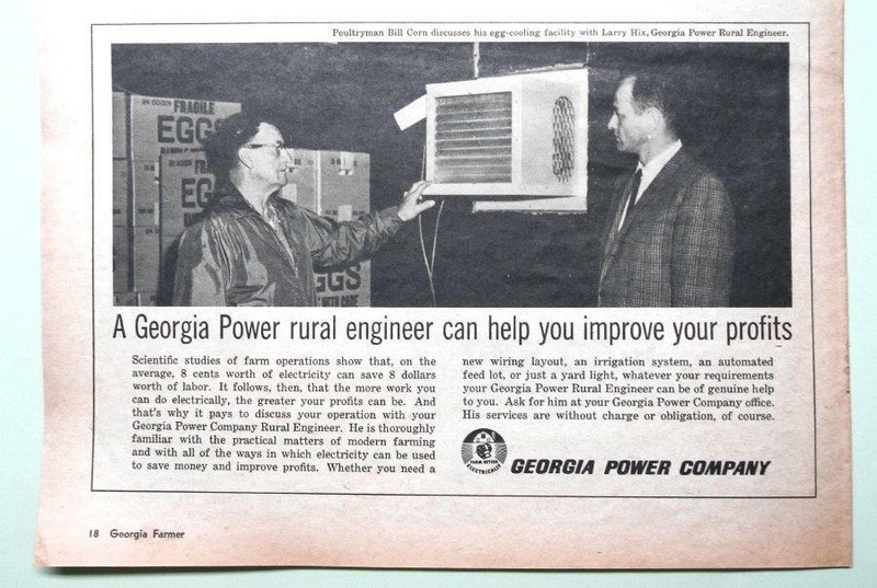 Original 1967 Georgia Power Ad features Bill Corn, poultry farmer from Georgia