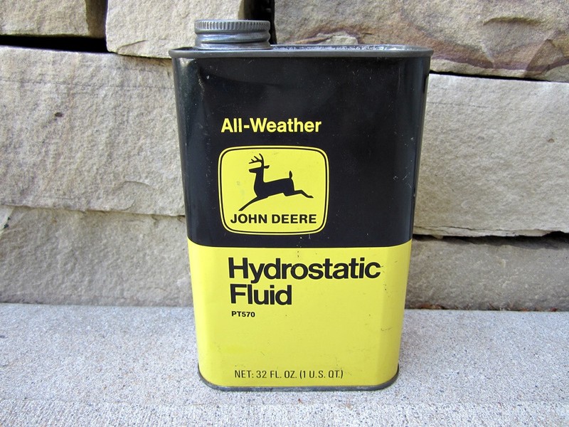 Vintage John Deere PT570 Hydrostatic Fluid Quart Can Partial 32 oz