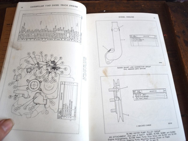 1975 Caterpillar 1160 Diesel Truck Engine Parts Book Catalog gallery