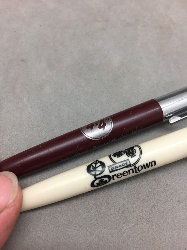 Swine Beef Feed Advertising Pen Lot 2 Pig Cow Topper W.R Grace Atlantic Iowa gallery