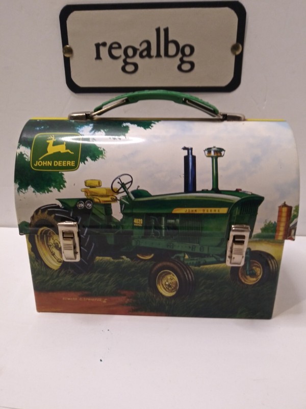 Tin Box Co. John Deere Tractor Metal Lunch Box with new generation tractor (T).