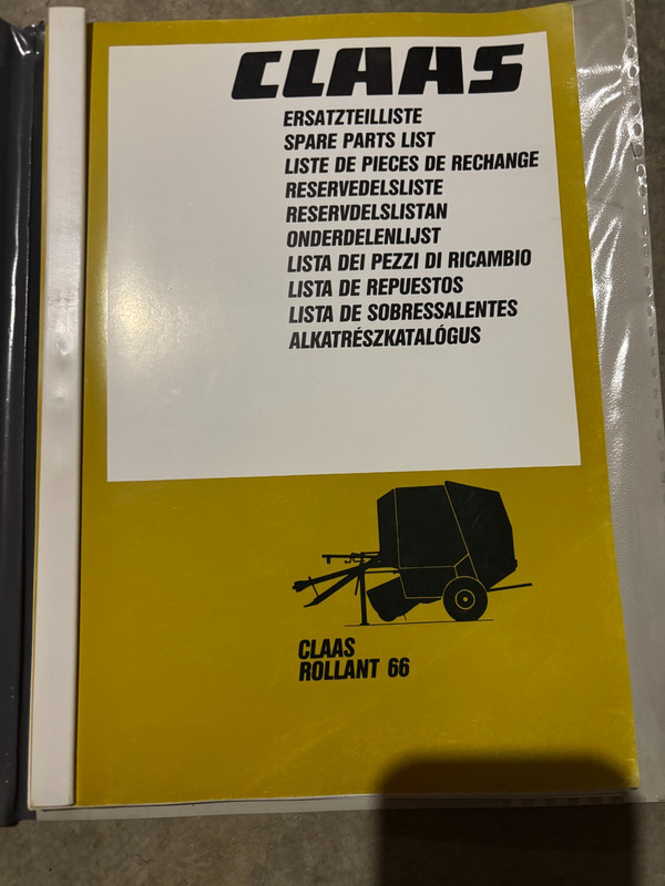Claas Rollant 66 Round Baler Parts Book Manual MWPA26
