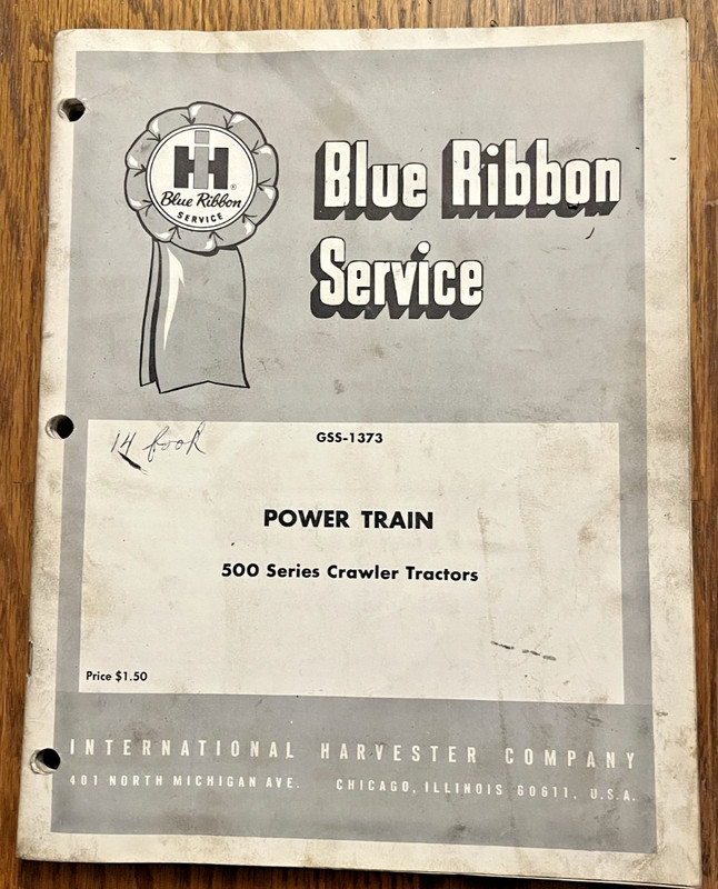 International 500 Series Crawler Tractor Power Train GS-1373 service manual