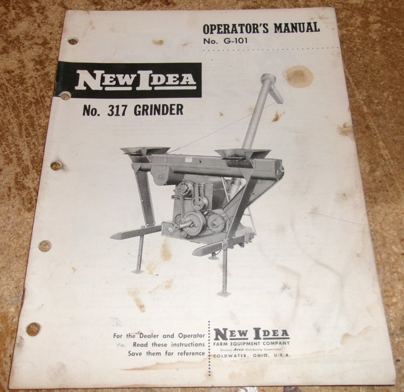 1964 new idea #317 grinder attachment operators manual in good shape used