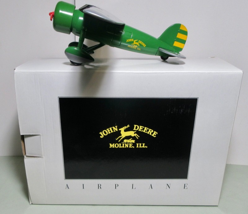 Vintage John Deere / Lockheed Vega Airplane Coin Bank By Liberty Classics (1992)