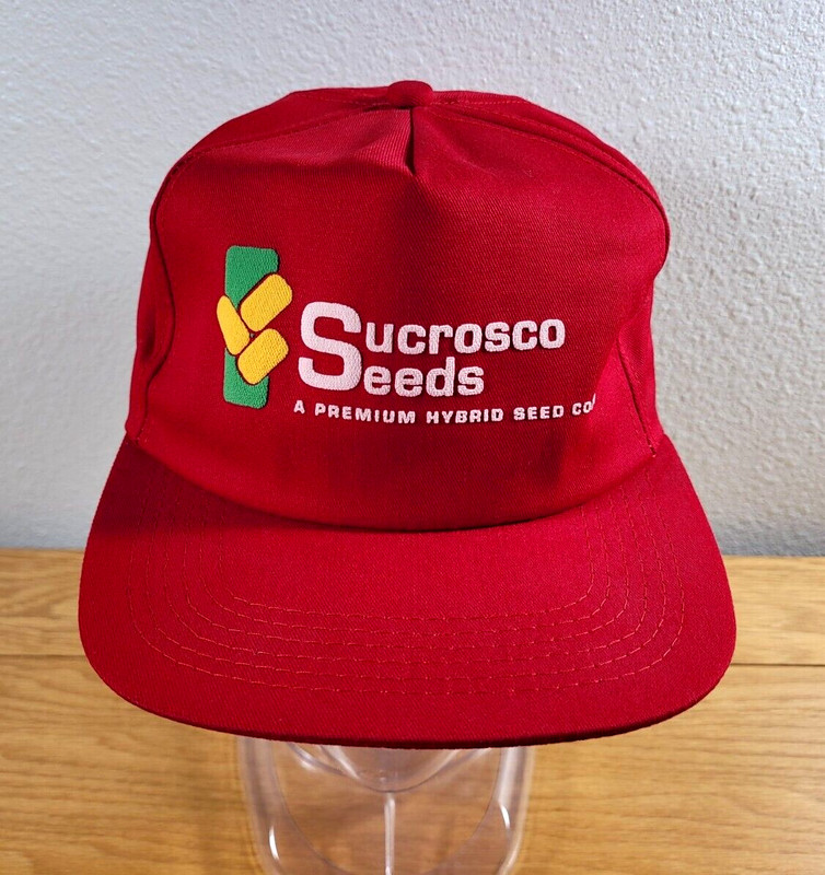 VINTAGE K-Products Hat Cap Sucrosco Seeds Adult Adjustable Snapback Hybrid Corn