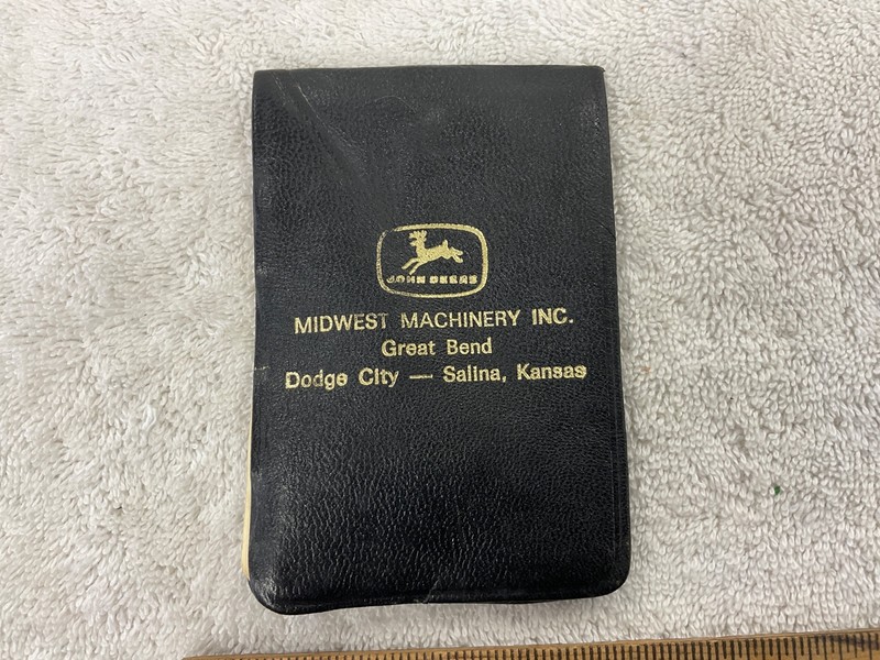 Vintage 1960’s John Deere Midwest Machinery Inc. Pocket Notebook Salina, Ks