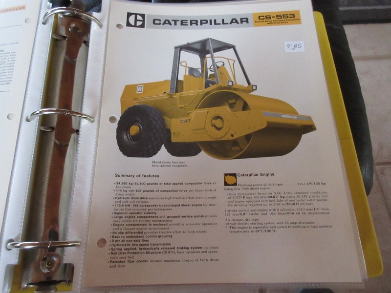 Caterpillar CS-553 Smooth Drum Vibratory Compactor Brochure 4 Page