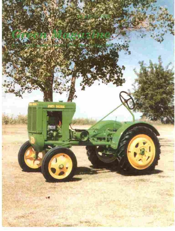 John Deere Model 62 Tractor information Model L, 1990 Green Magazine