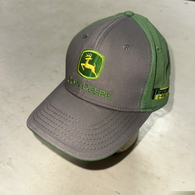 John Deere Troxel Equipment Green Gray Farm Ball Cap Hat Adjustable Agriculture