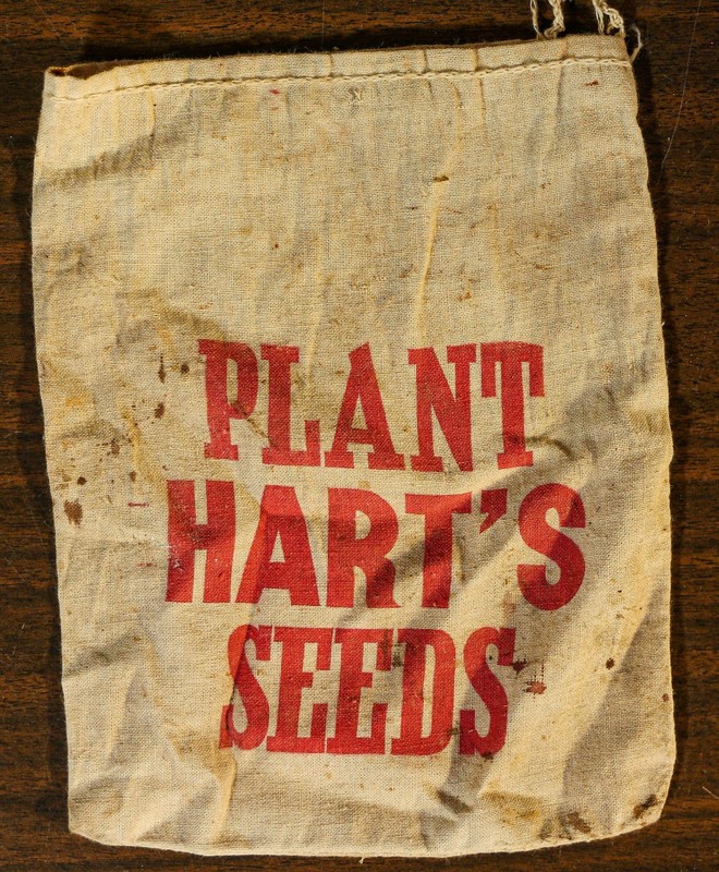 PLANT HART’S SEEDS Vintage Cloth Seed Bag 9” X 7” Size