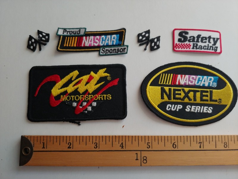 * RARE LOT CAT CATERPILLAR MOTORSPORTS NASCAR PATCH CREST TRUCKER TRUCK *