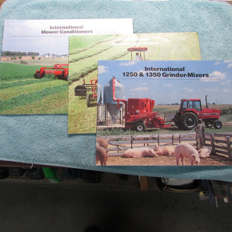 International Brochure’s (3) Mower Cond., Mowers & Rakes, Grinder Mixers