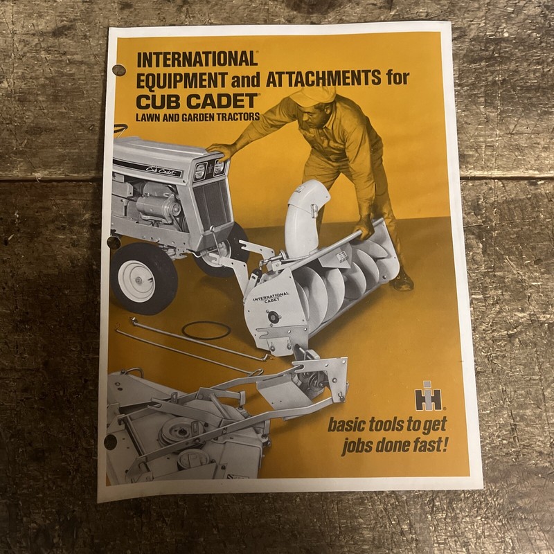 Cub Cadet International Equipment And Attachments Brochure