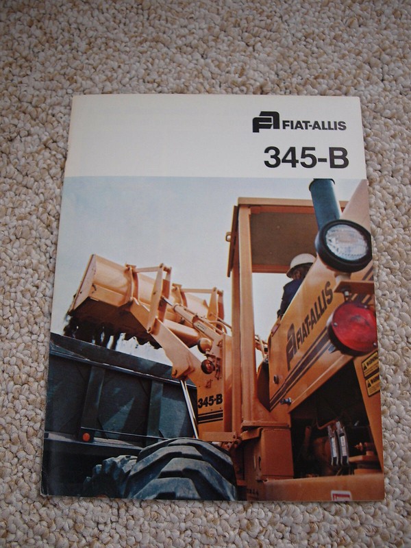 Fiat-Allis 345B 345-B Front End Wheel Loader Tractor Color Brochure 12 pg. ’76