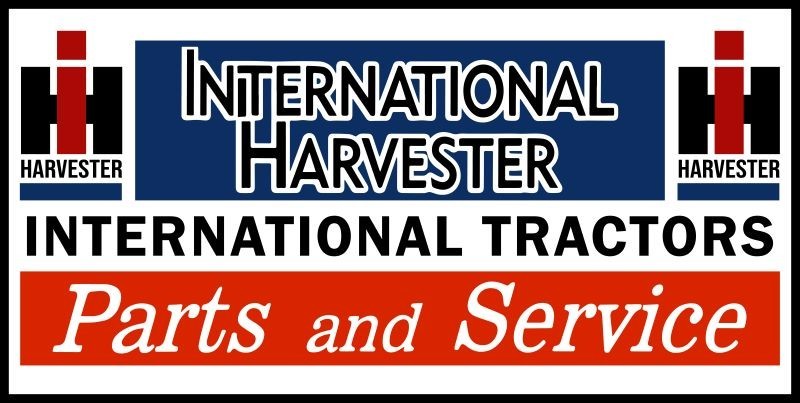 IH Tractors Parts & Service NEW Sign: 24×48″ USA STEEL, DOUBLE SIDED