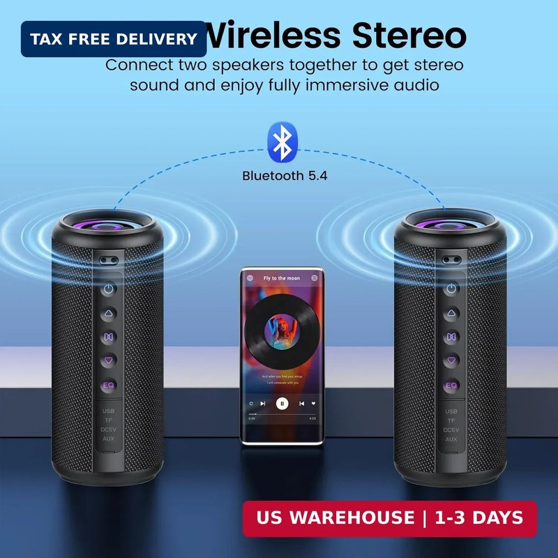 Portable Bluetooth Speaker, 2026 Bluetooth 5.4 Wireless Speaker with 20W HD Loud gallery