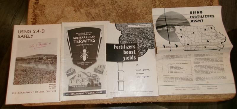 4-lot 1940’s-50’s Iowa State USDA assorted bulletins in good shape used