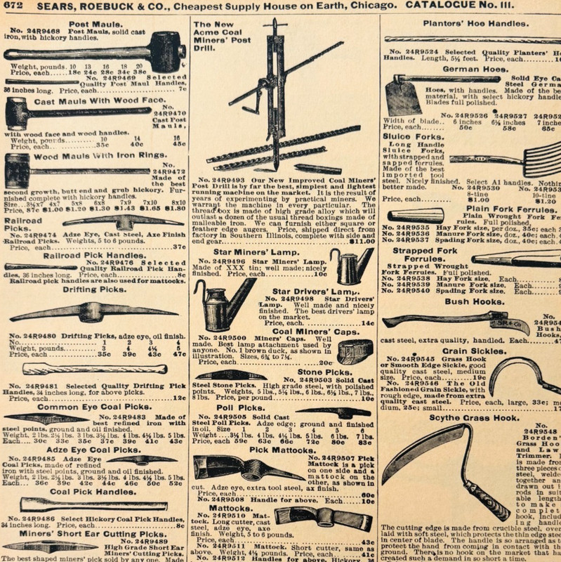 1901 Farmer’s Tools Reproduction Advertisement Sears Farming Agriculture DWU17A