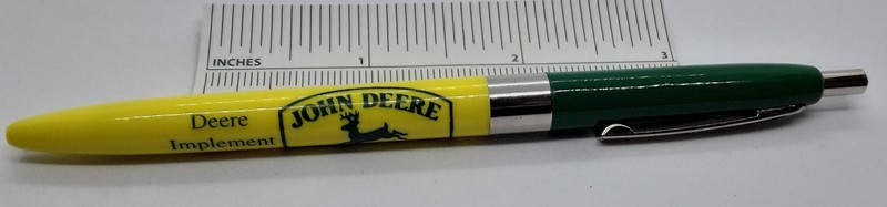 1950s JOHN DEERE Ball Point Pen Leaping Deer Farm Tractor NOS Advertising