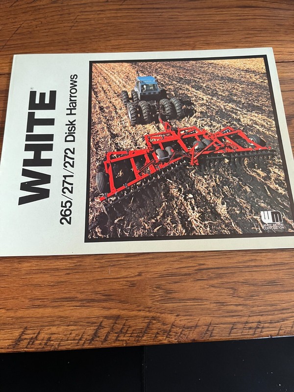 White Tractor 265 271 272 Disk Harrow Brochure FCCA