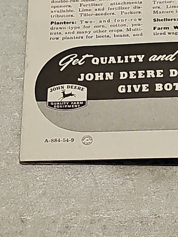 Original 1955 John Deere Propel-R-Feed Distributor Sales Brochure gallery