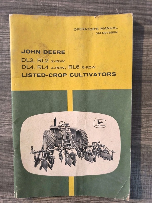Vintage John Deere Tractor Operators Manual Crop Cultivator Brochure Farming Dl2