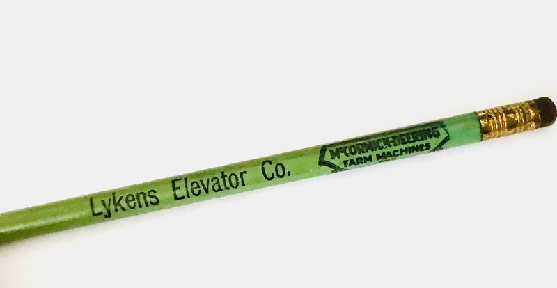 Vintage McCormick-Deering Dealer Pencil Lykens Elevator Ohio Advertising OH USA