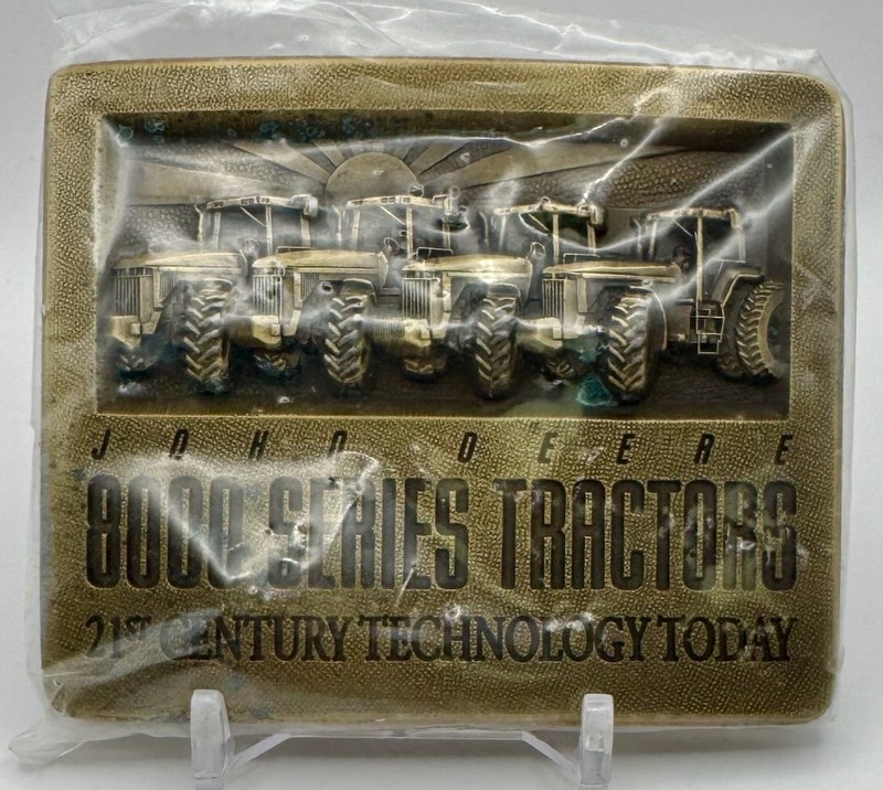 JOHN DEERE Belt Buckle 8000 Series Tractors 1994 Still Sealed
