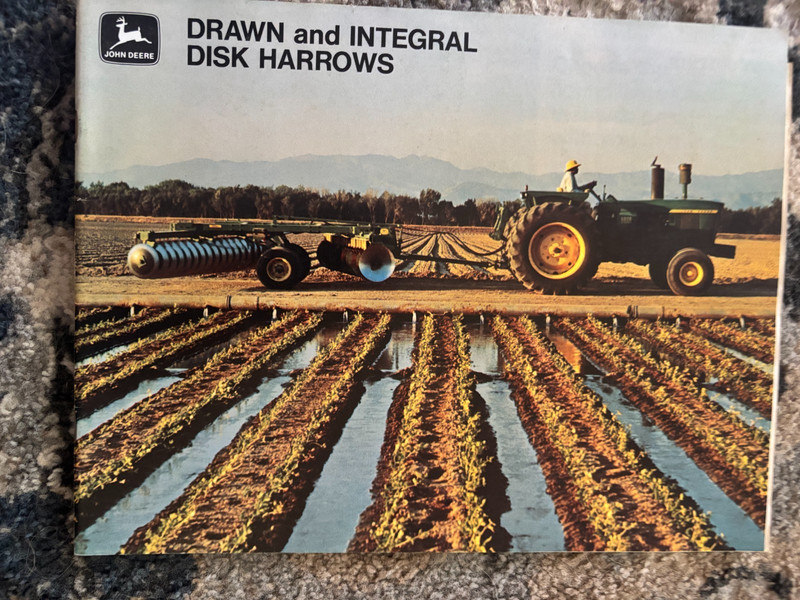 John Deere Drawn & Integral Disk Harrows For 1969 Brochure AMIL26