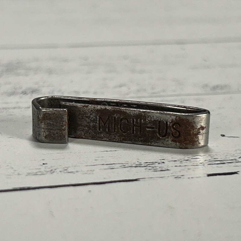 Antique Livestock Ear Tag Michigan USA December 25 1923 Patent Steel Metal