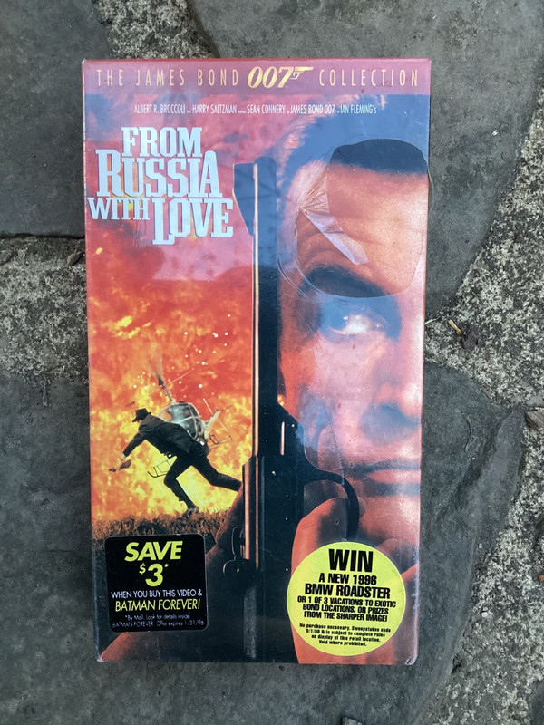 Rare Original 1995 MGM/UA 007 From Russia With Love Sealed VHS Cassette