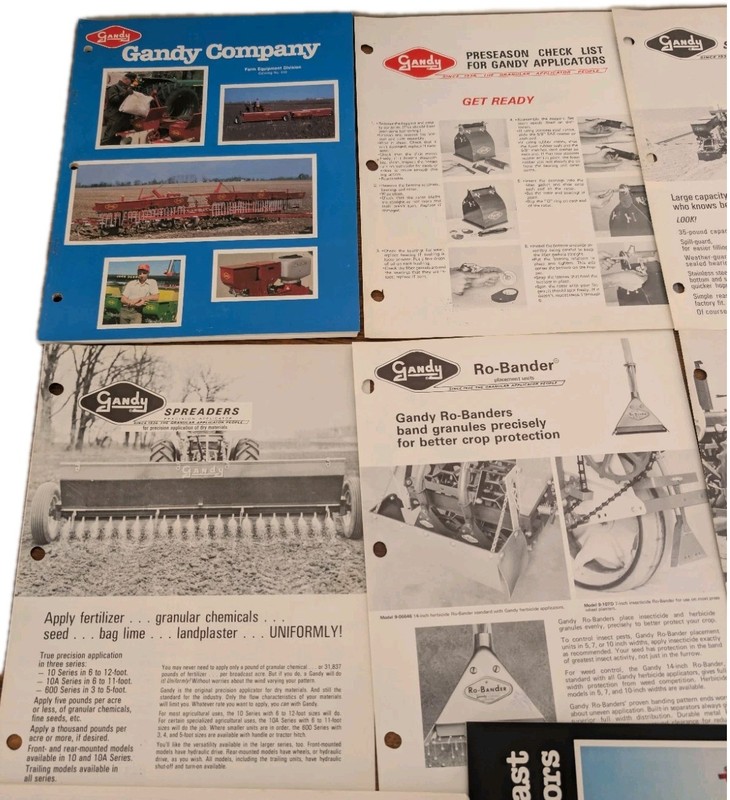 Gandy Company Catalog And 13 Farm Attachment Implement Advertisement Brochures gallery
