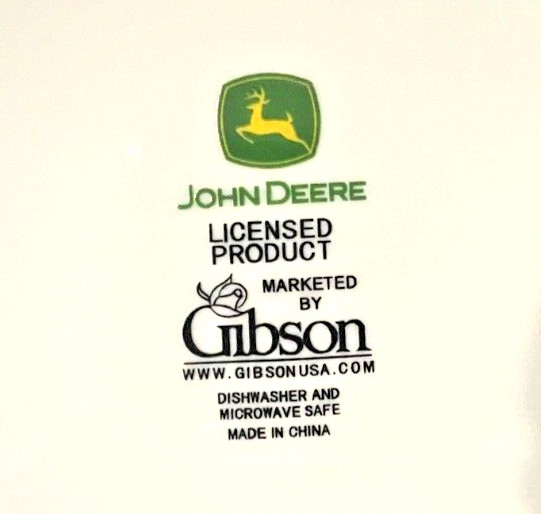 Vintage Set of 6 JOHN DEERE Tractor 9 Inch Salad Dessert Plates Gibson Licensed gallery