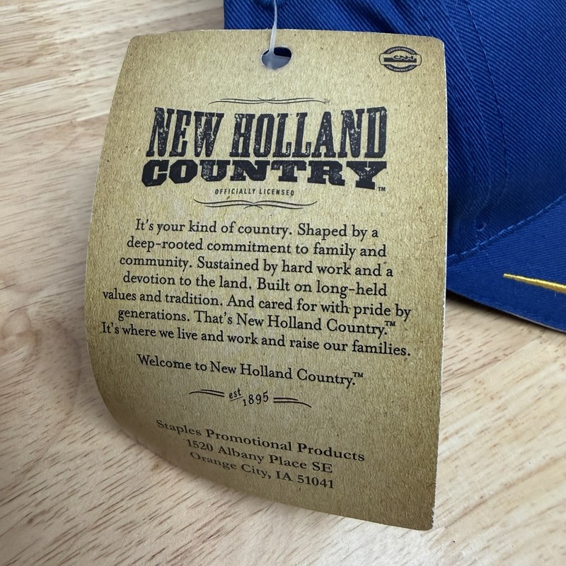 New Holland Agriculture Original Promotional Hat Blue Yellow White gallery