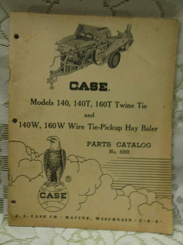 Vintage Case Parts Catalog Model 140 140T 160T Twine Tie Hay Baler