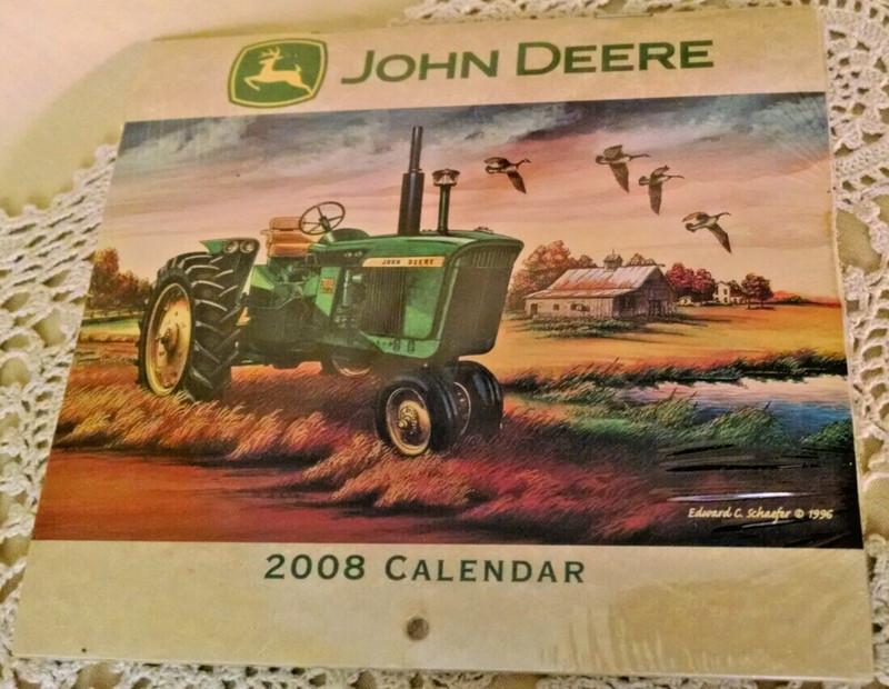 John Deere Tractor Calendar New NOS 2008 Mini Edward C Schaefer DateWorks AGC