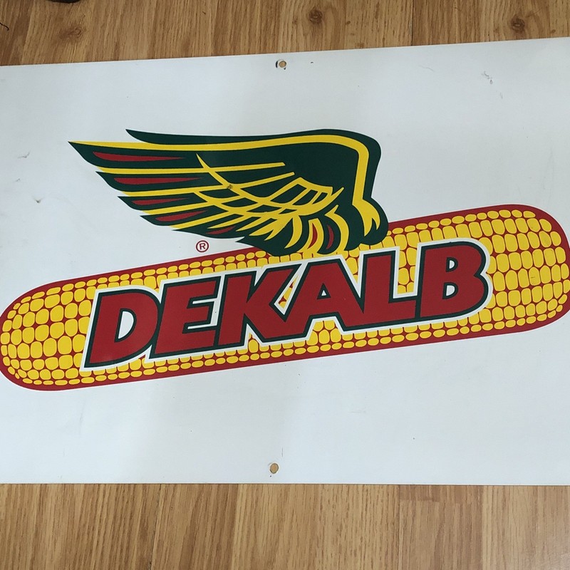 ORIGINAL DEKALB ASGROW DOUBLE SIDED SEED CORN ADVERTISING METAL SIGN 24” X 16 #2 gallery