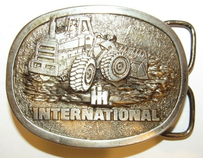 Vintage International Harvester Front End Loader Dozer Truck Belt Buckle