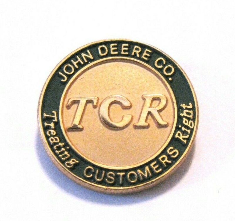 *John Deere Company TCR Treating Customers Right Hat Lapel Accessory Pin Tie jd