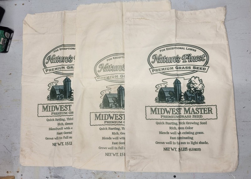 (3-Pack) Nature’s Finest (Midwest Master) Premium Grass Cloth Sack – NO seeds