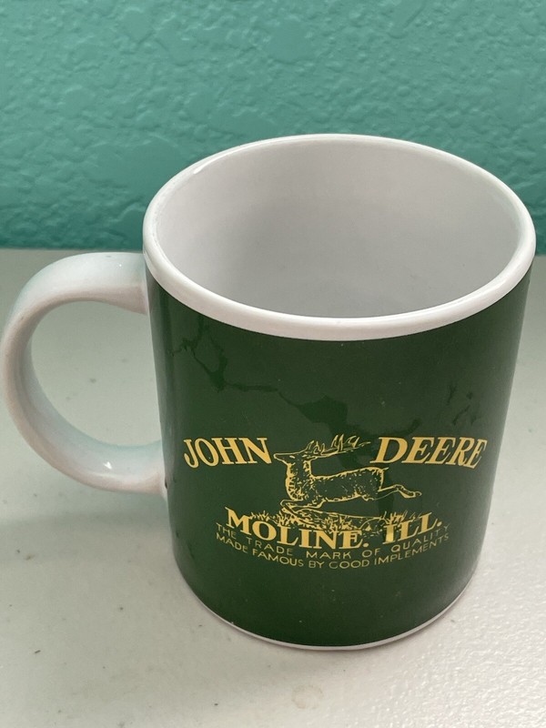 John Deere 11 oz Coffee Mug Cup Moline, Illinois Tractor Green, Made by Gibson gallery