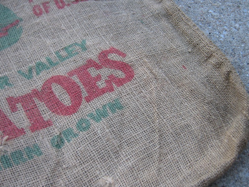 #3 Farmers Finest Red River Valley Potatoes Northern Man Graphic Vtg burlap sack gallery