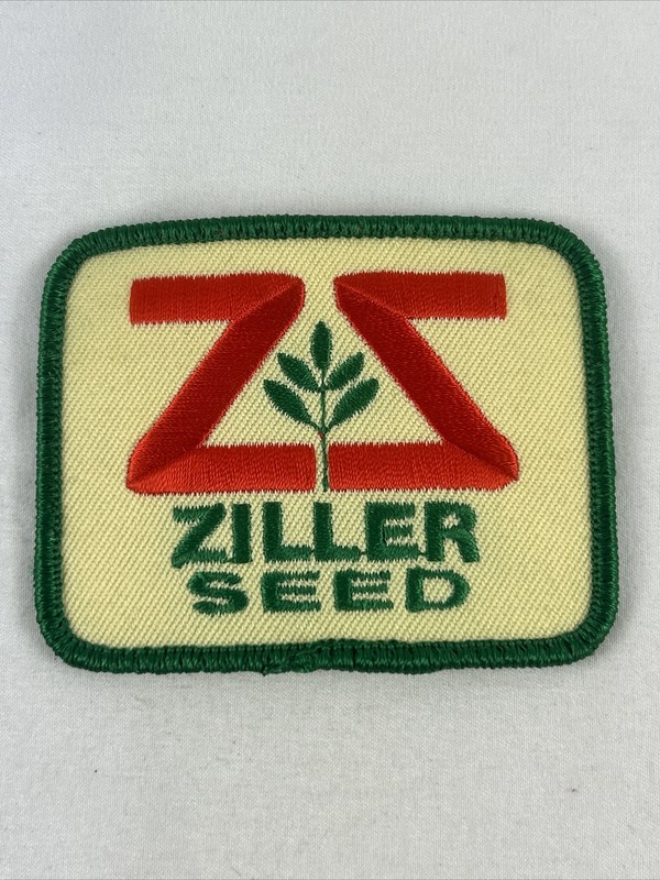 Ziller Seed Farms Advertising Patch Red Beige Green 3×2.25” For Cap Hat Shirt