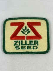 Ziller Seed Farms Advertising Patch Red Beige Green 3×2.25” For Cap Hat Shirt