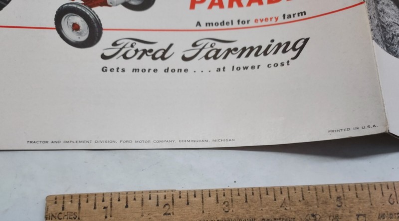 DISC HARROWS for FORD TRACTORS - © 1956 - PAMPHLET - listing #6627 gallery