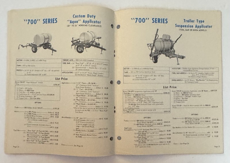 Vintage 1971 BLUE John Blue Company Machine Catalog 1970 1971 Prices Farming gallery